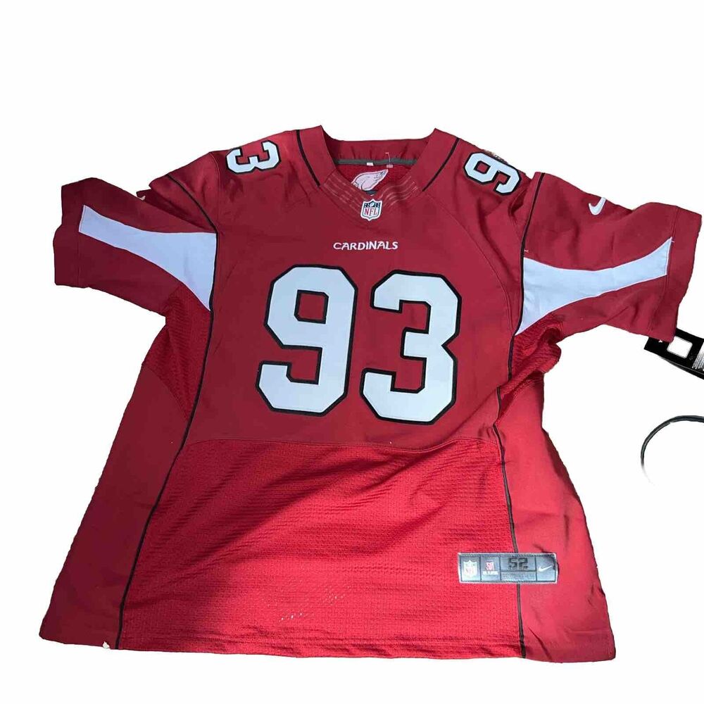 Arizona Cardinals #93 Calais Campbell On Field Sz 52 NFL Jersey